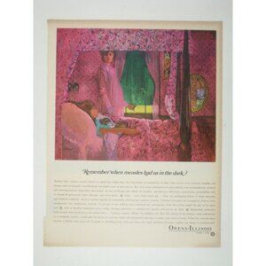 Remember When Measles Had Us Owens Illinois Pharmaceutical Print Ad 1960s Pink